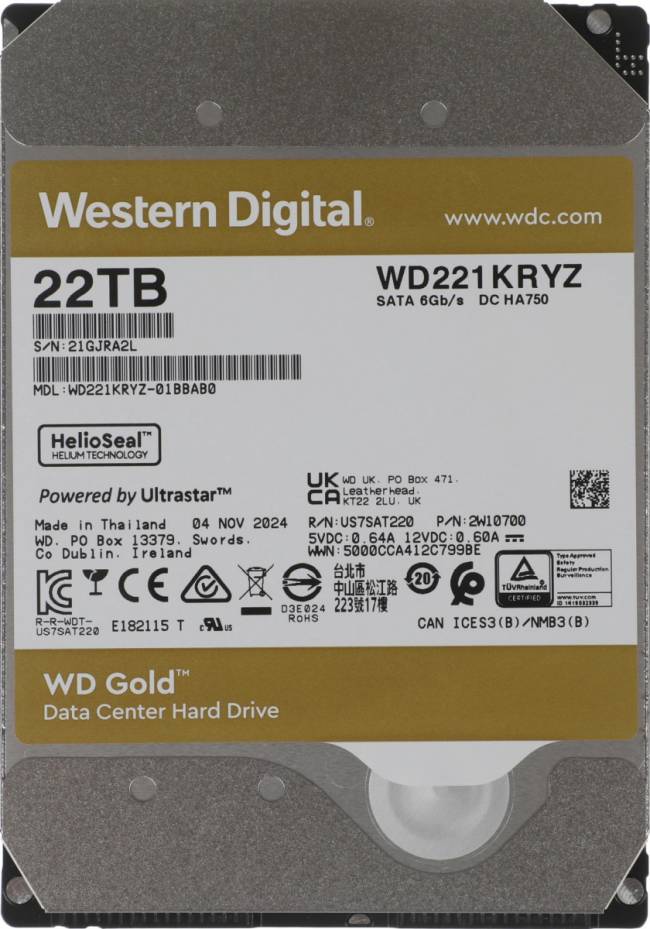 Жесткий диск WD WD221KRYZ — для бизнеса и офиса
