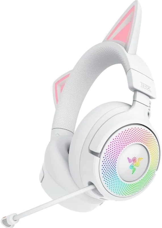 Гарнитура Razer Kraken Kitty V3 Pro - White Razer Kraken Kitty V3 Pro - White Headset — для бизнеса и офиса Гарнитура Razer Kraken Kitty V3 Pro - White Razer Kraken Kitty V3 Pro - White Headset — для бизнеса и офиса