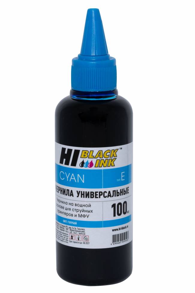 Чернила Hi-Black Универсальные для Epson (Тип E-V1), C, 0,1 л. — для бизнеса и офиса