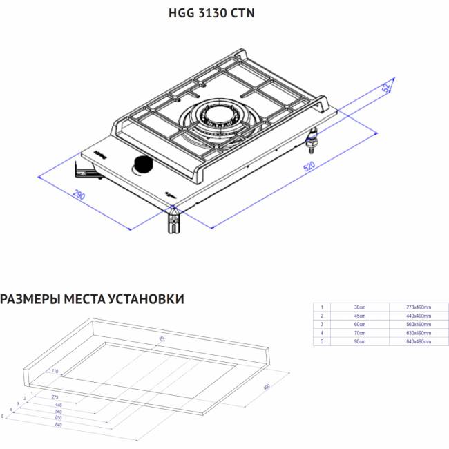 Встраиваемая варочная панель KORTING KORTING HGG 3130 CTN — для бизнеса и офиса Встраиваемая варочная панель KORTING KORTING HGG 3130 CTN — для бизнеса и офиса