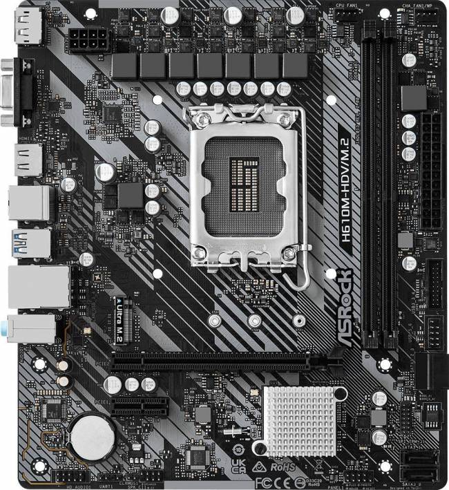 Материнская плата ASRock H610M-HDV/M.2 R2.0 — для бизнеса и офиса