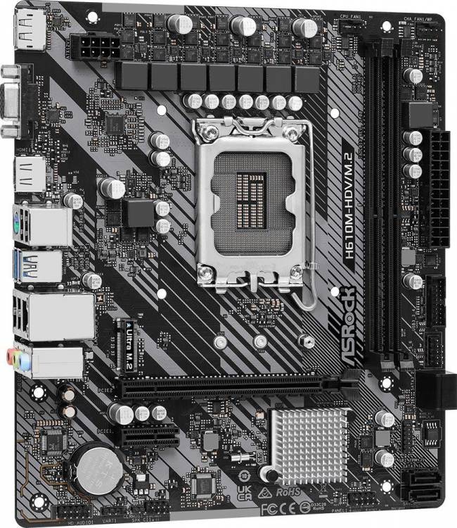 Материнская плата ASRock H610M-HDV/M.2 R2.0 — для бизнеса и офиса