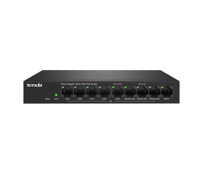 Корпоративный гигабитный PoE роутер Tenda G0-8G-POE — для бизнеса и офиса Корпоративный гигабитный PoE роутер Tenda G0-8G-POE — для бизнеса и офиса