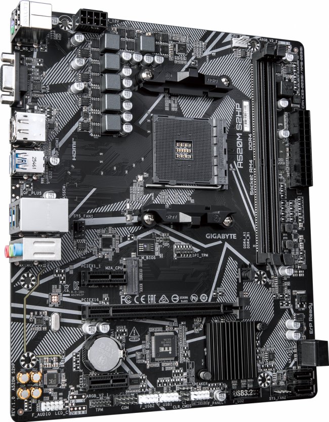 Материнская плата GIGABYTE A520M S2HP — для бизнеса и офиса
