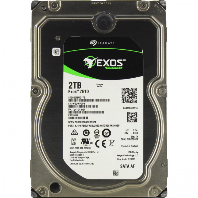 Жесткий диск Seagate Exos 7E10 2Tb (ST2000NM017B) — для бизнеса и офиса