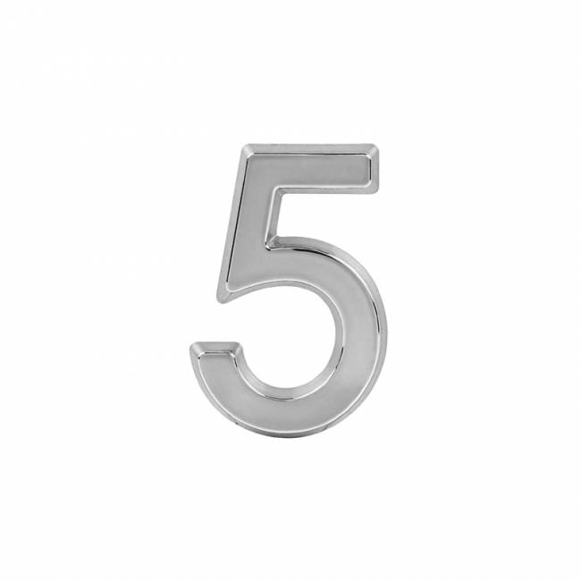 Цифра на дверь 50 мм хром 5 — для бизнеса и офиса Цифра на дверь 50 мм хром 5 — для бизнеса и офиса