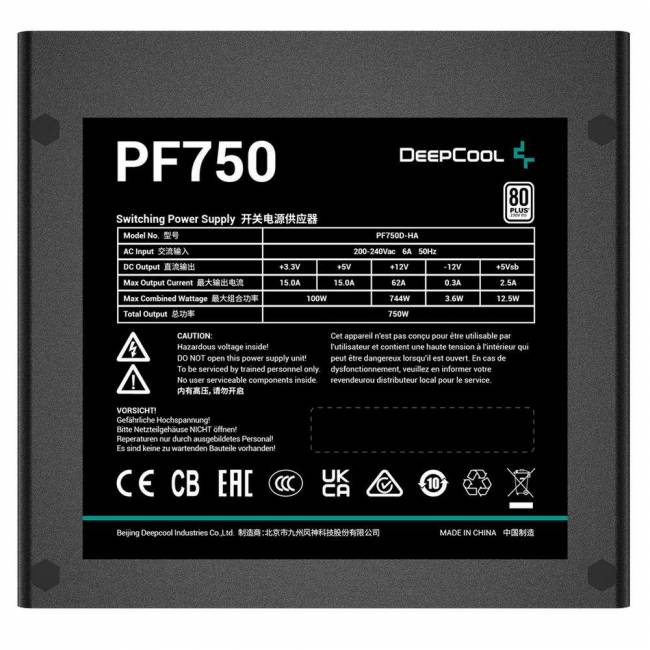 Блок питания Deepcool R-PF750D-HA0B-WDEU — для бизнеса и офиса