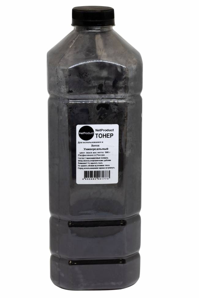 Тонер NetProduct Универсальный для Xerox , Bk, 500 г, канистра — для бизнеса и офиса