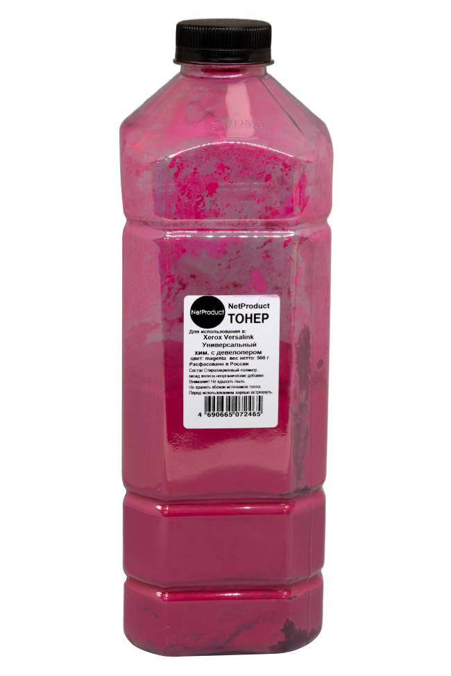 Тонер NetProduct Универсальный для Xerox Versalink, хим. с девелопером, M, 500 г, канистра — для бизнеса и офиса