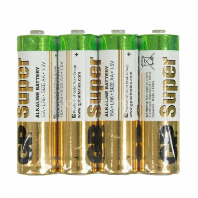 Э\п GP AA LR06 Shrink 4 Super Alkaline 1.5V — для бизнеса и офиса Э\п GP AA LR06 Shrink 4 Super Alkaline 1.5V — для бизнеса и офиса