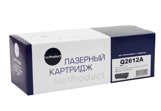 Картридж NetProduct (N-Q2612A) для HP LJ 1010/1020/3050, 2K — для бизнеса и офиса