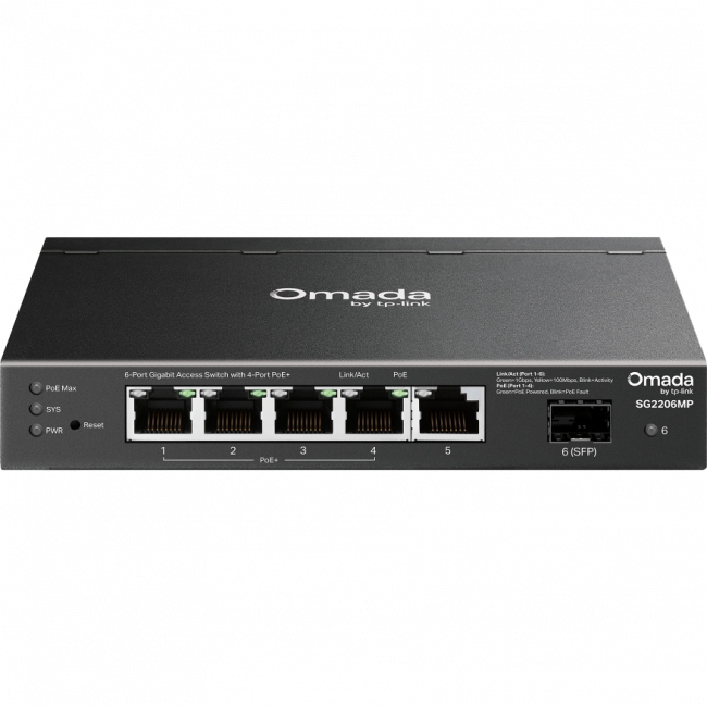 Коммутатор TP-Link SG2206MP — для бизнеса и офиса