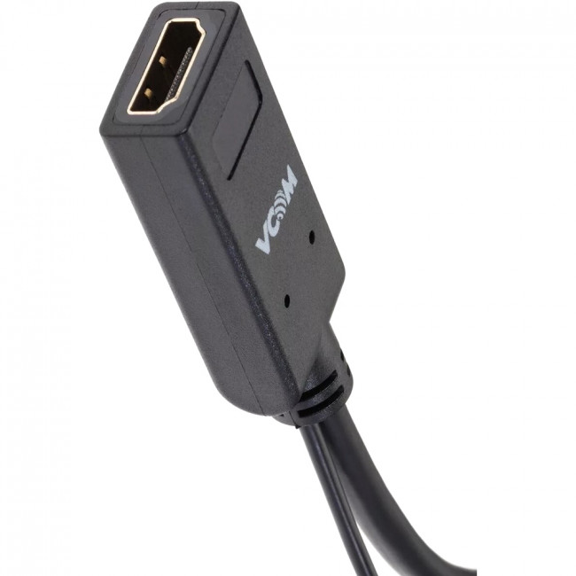 Кабель-переходник HDMI(F) +USB---> miniDP(M) 0.15m  4K*30Hz VCOM<CG497-0.15> Кабель-переходник VCOM HDMI F/Mini DisplayPort M (CG497-0.15M) — для бизнеса и офиса