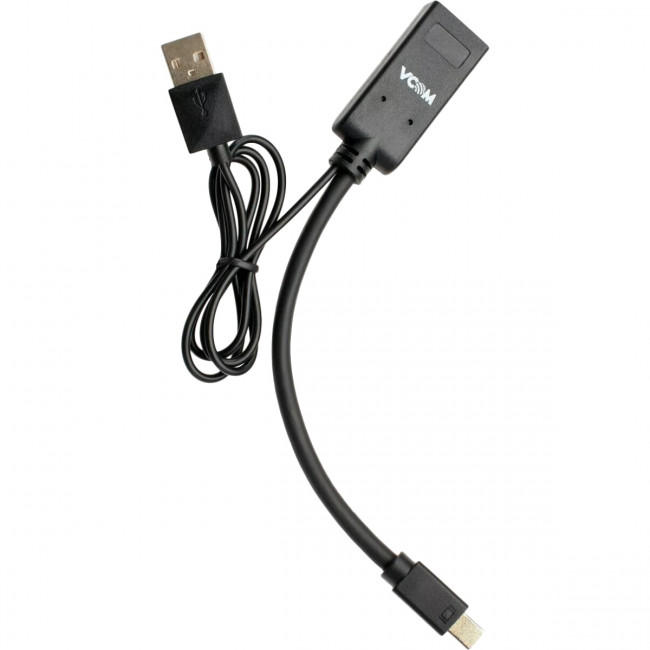 Кабель-переходник HDMI(F) +USB---> miniDP(M) 0.15m  4K*30Hz VCOM<CG497-0.15> Кабель-переходник VCOM HDMI F/Mini DisplayPort M (CG497-0.15M) — для бизнеса и офиса