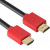 GCR Кабель 1.5m HDMI версия 1.4, черный, красные коннекторы, OD7.3mm, 30/30 AWG, позолоченные контакты, Ethernet 10.2 Гбит/с, 3D, 4K GCR-HM450-1.5m, экран Greenconnect GCR-HM450-1.5m