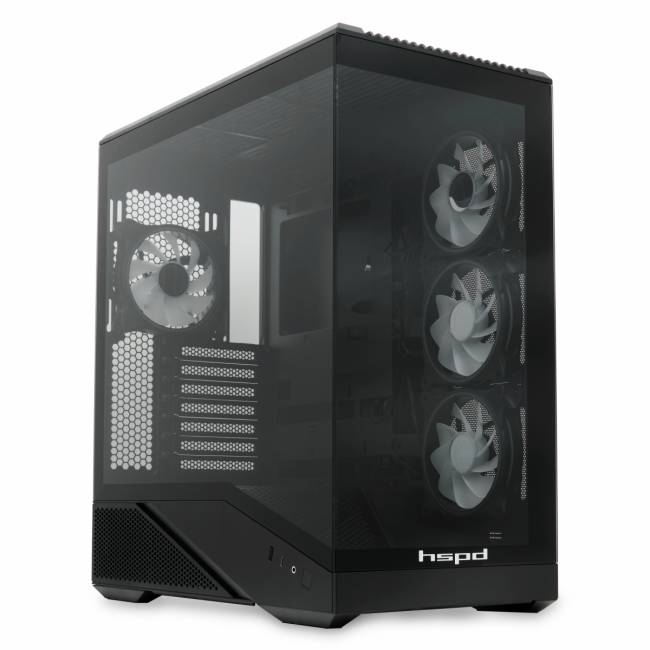 Корпус без блока питания HSPD F711-TGBK- ARGB — для бизнеса и офиса