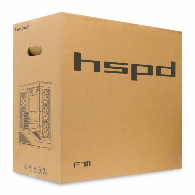 Корпус без блока питания HSPD F711-TGBK- ARGB — для бизнеса и офиса