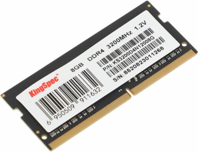 Память DDR4 8GB 3200MHz SHENZHEN KINGSPEC ELECTRONICS TECHNOLOGY CO LTD KS3200D4N12008G — для бизнеса и офиса