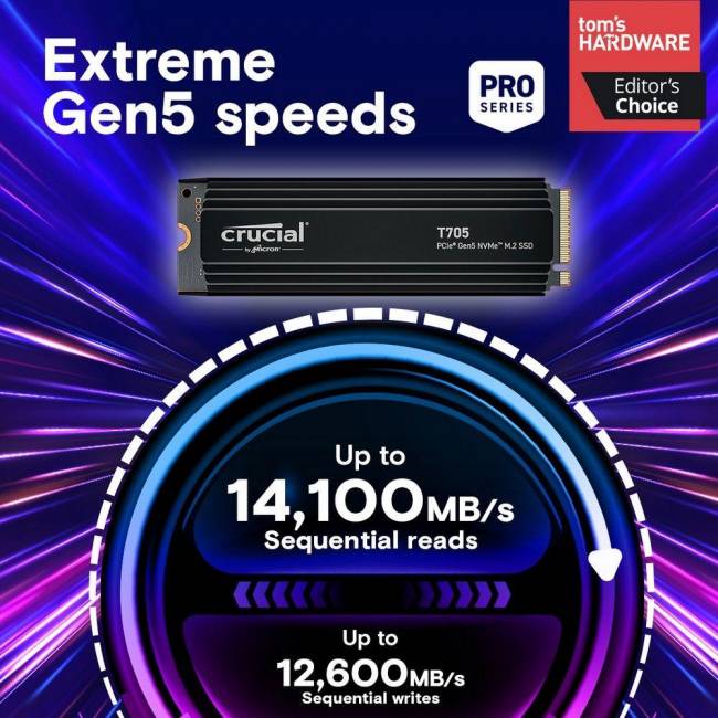 Твердотельный накопитель Crucial CT4000T705SSD5 — для бизнеса и офиса