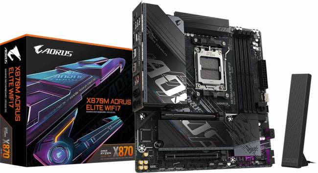 Материнская плата Gigabyte X870M A ELITE WF7 — для бизнеса и офиса