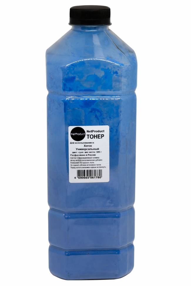 Тонер NetProduct Универсальный для Xerox , C, 500 г, канистра — для бизнеса и офиса