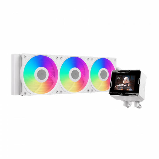 Система охлаждения PCCooler GT360M ARGB Display WH — для бизнеса и офиса