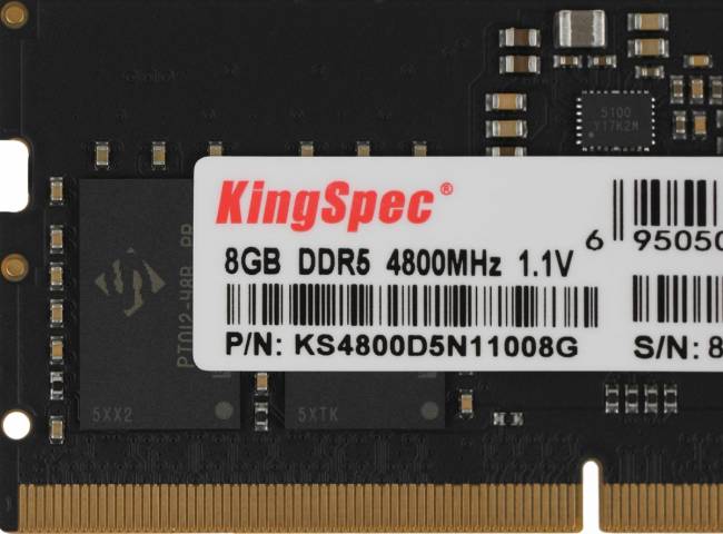 Память DDR5 8GB 4800MHz SHENZHEN KINGSPEC ELECTRONICS TECHNOLOGY CO LTD KS4800D5N11008G — для бизнеса и офиса Память DDR5 8GB 4800MHz SHENZHEN KINGSPEC ELECTRONICS TECHNOLOGY CO LTD KS4800D5N11008G — для бизнеса и офиса
