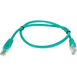Патчкорд литой "Telecom" UTP кат.5е 0,5м зеленый VCOM NA102-G-0.5M