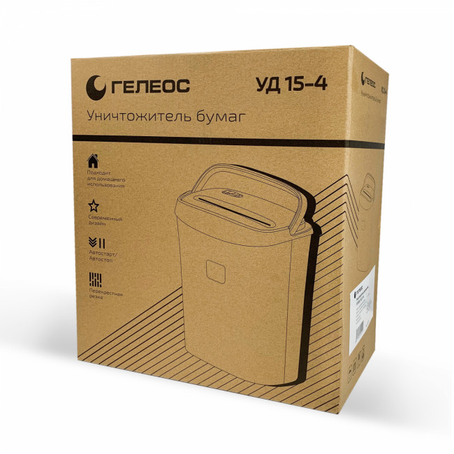 Уничтожитель документов ГЕЛЕОС УД15-4 Гелеос УД15-4 — для бизнеса и офиса