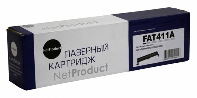 Тонер-картридж NetProduct (N-KX-FAT411A) для Panasonic KX-MB1900/2000/2020/2030/2051, 2K — для бизнеса и офиса