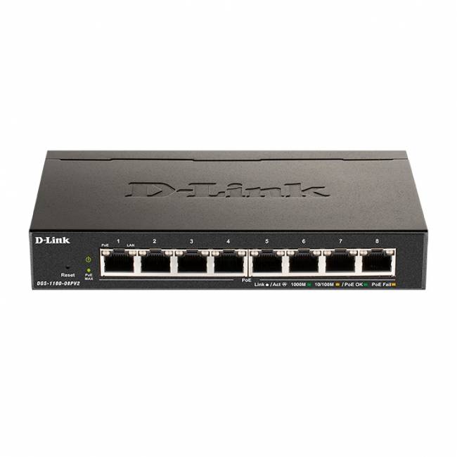 Коммутатор D-Link DGS-1100-08PV2/A4A — для бизнеса и офиса Коммутатор D-Link DGS-1100-08PV2/A4A — для бизнеса и офиса