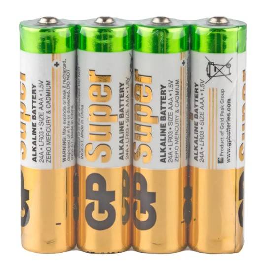 Э\п GP AAA LR03 Shrink 4 Super Alkaline 1.5V — для бизнеса и офиса Э\п GP AAA LR03 Shrink 4 Super Alkaline 1.5V — для бизнеса и офиса