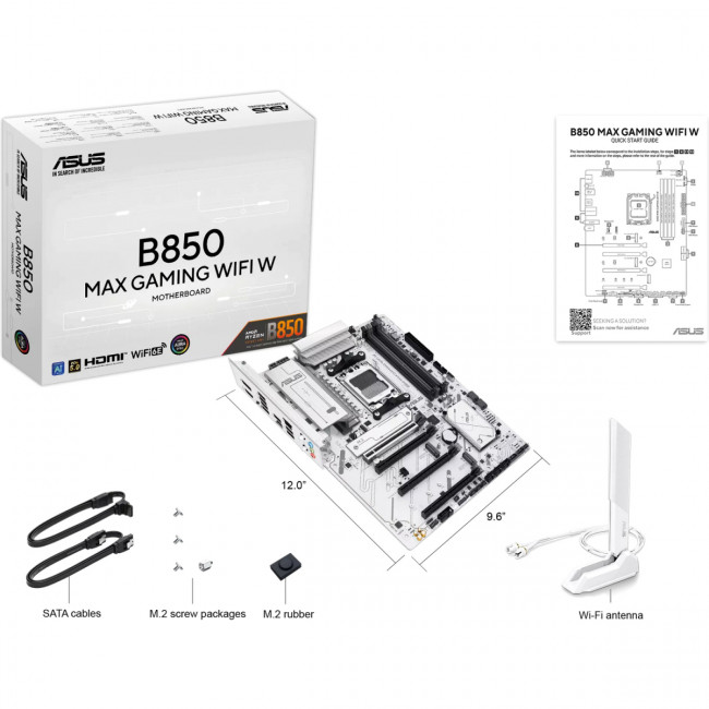 Материнская плата ASUS B850 MAX GAMING WIFI W (90MB1N10-M0EAY0) — для бизнеса и офиса