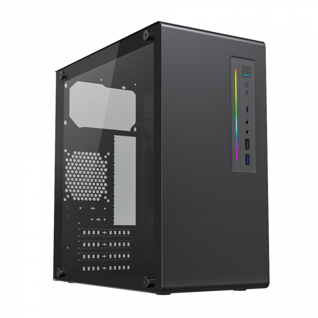 Корпус без блока питания Foxline FL-728TG-U3C — для бизнеса и офиса Корпус без блока питания Foxline FL-728TG-U3C — для бизнеса и офиса