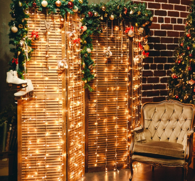 Гирлянда Гирлянда 144LED 220V, 8 режимов, 1,5х1,5м, занавес, тёплый белый