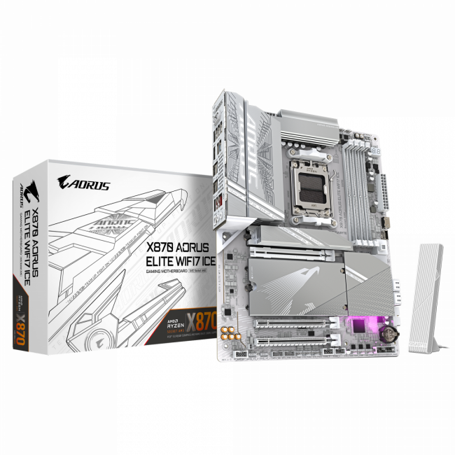 Материнская плата GIGABYTE X870 AORUS ELITE WIFI7 ICE — для бизнеса и офиса