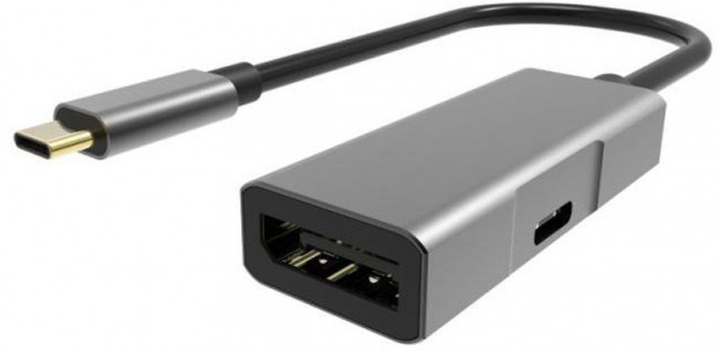 Aдаптер USB 3.1 Type-Cm --> DP(f) , 4K@60Hz, PD charging, Aluminum Shell, VCOM <CU453> VCOM USB 3.2 Type-C (m) - DisplayPort (f) — для бизнеса и офиса