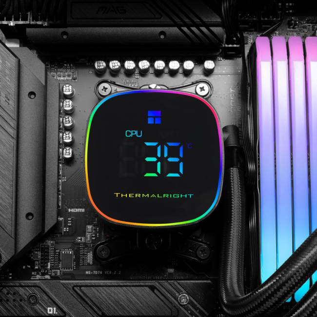 Система жидкостного охлаждения Thermalright Frozen Horizon 240 Digital Black — для бизнеса и офиса Система жидкостного охлаждения Thermalright Frozen Horizon 240 Digital Black — для бизнеса и офиса