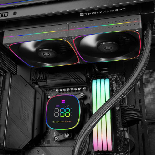 Система жидкостного охлаждения Thermalright Frozen Horizon 240 Digital Black — для бизнеса и офиса Система жидкостного охлаждения Thermalright Frozen Horizon 240 Digital Black — для бизнеса и офиса
