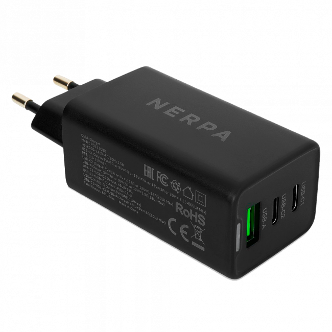 Сетевое зарядное устройство 220В NERPA PD333CBX 65W — для бизнеса и офиса Сетевое зарядное устройство 220В NERPA PD333CBX 65W — для бизнеса и офиса
