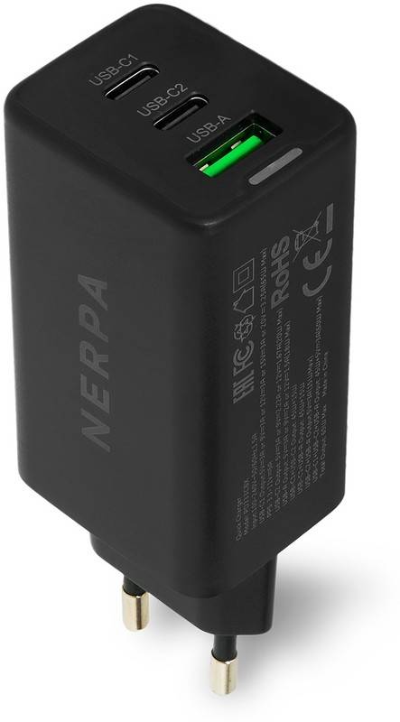 Сетевое зарядное устройство 220В NERPA PD333CBX 65W — для бизнеса и офиса Сетевое зарядное устройство 220В NERPA PD333CBX 65W — для бизнеса и офиса