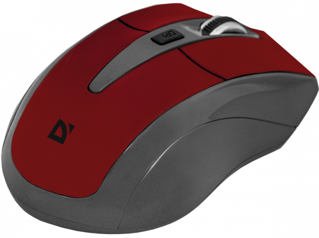 Defender Беспроводная оптическая мышь Accura MM-965 красный,6кнопок,800-1600dpi USB Defender Accura MM-965 красный — для бизнеса и офиса