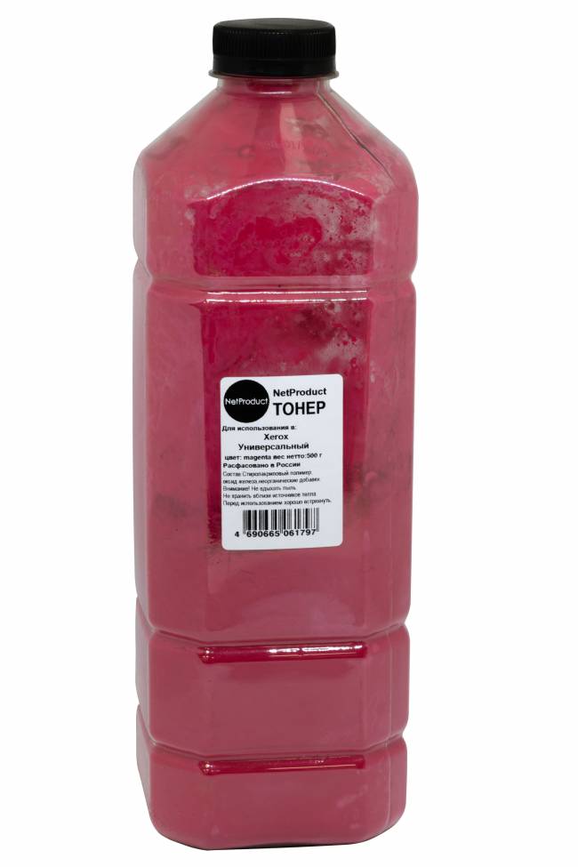 Тонер NetProduct Универсальный для Xerox , M, 500 г, канистра — для бизнеса и офиса