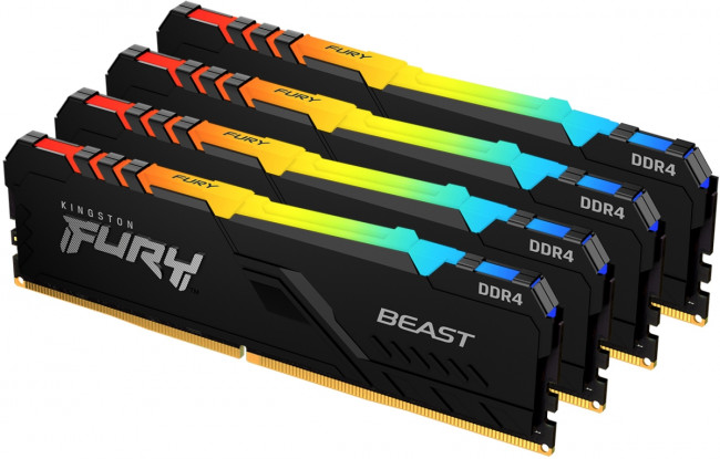 Память оперативная Kingston FURY Beast RGB KF426C16BBAK4/128 — для бизнеса и офиса Память оперативная Kingston FURY Beast RGB KF426C16BBAK4/128 — для бизнеса и офиса