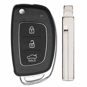 Корпус выкидного ключа HYUNDAI 3 кнопки HY-19DP HYN17P, с лого