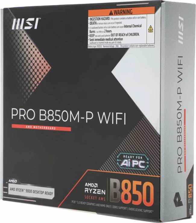 Материнская плата MSI PRO B850M-P WIFI — для бизнеса и офиса