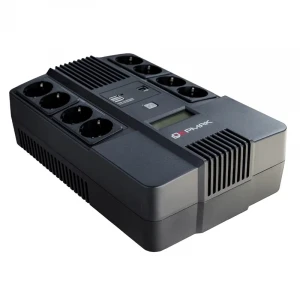 ИБП Ермак Линейно-интерактивный 800 ВА/480 Вт, 8xSchuko,  ЖК, 2хUSB, ШхГхВ 202х293х93мм., вес 4.9кг. ЕРМАК СБП ЕРМАК 220-220.0.8-32-ВН