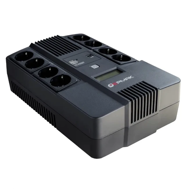 ИБП Ермак Линейно-интерактивный 800 ВА/480 Вт, 8xSchuko,  ЖК, 2хUSB, ШхГхВ 202х293х93мм., вес 4.9кг. ЕРМАК СБП ЕРМАК 220-220.0.8-32-ВН