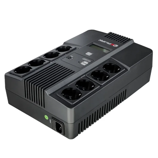 ИБП Ермак Линейно-интерактивный 800 ВА/480 Вт, 8xSchuko,  ЖК, 2хUSB, ШхГхВ 202х293х93мм., вес 4.9кг. ЕРМАК СБП ЕРМАК 220-220.0.8-32-ВН