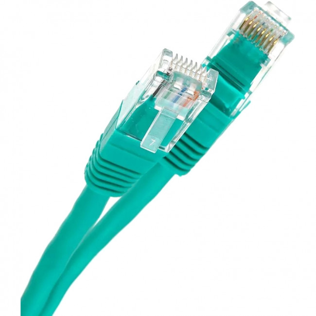 Патчкорд литой "Telecom" UTP кат.5е 1,5м зеленый VCOM NA102-G-1.5M